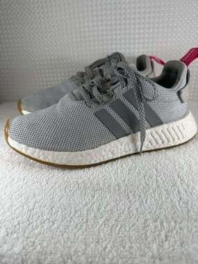 adidas Women's NMD_R2 'Grey Shock Pink' Primeknit BY9317